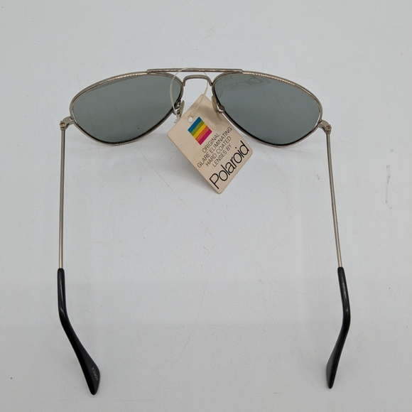 Polaroid Vtg 70s Bonneau Aviator Pilot Silver Unisex Sunglasses Original A001 - Picture 5 of 14